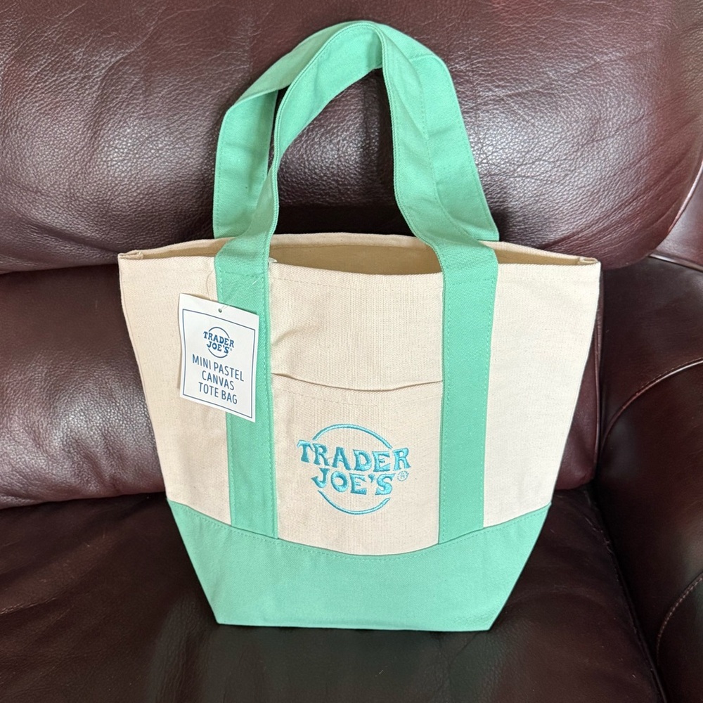Trader Joe’s Pastel Mini Tote Bag New Limited Edition